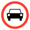 Pictogramme Interdiction d'accès aux véhicules Ø200mm Vinyle auto-adhésif